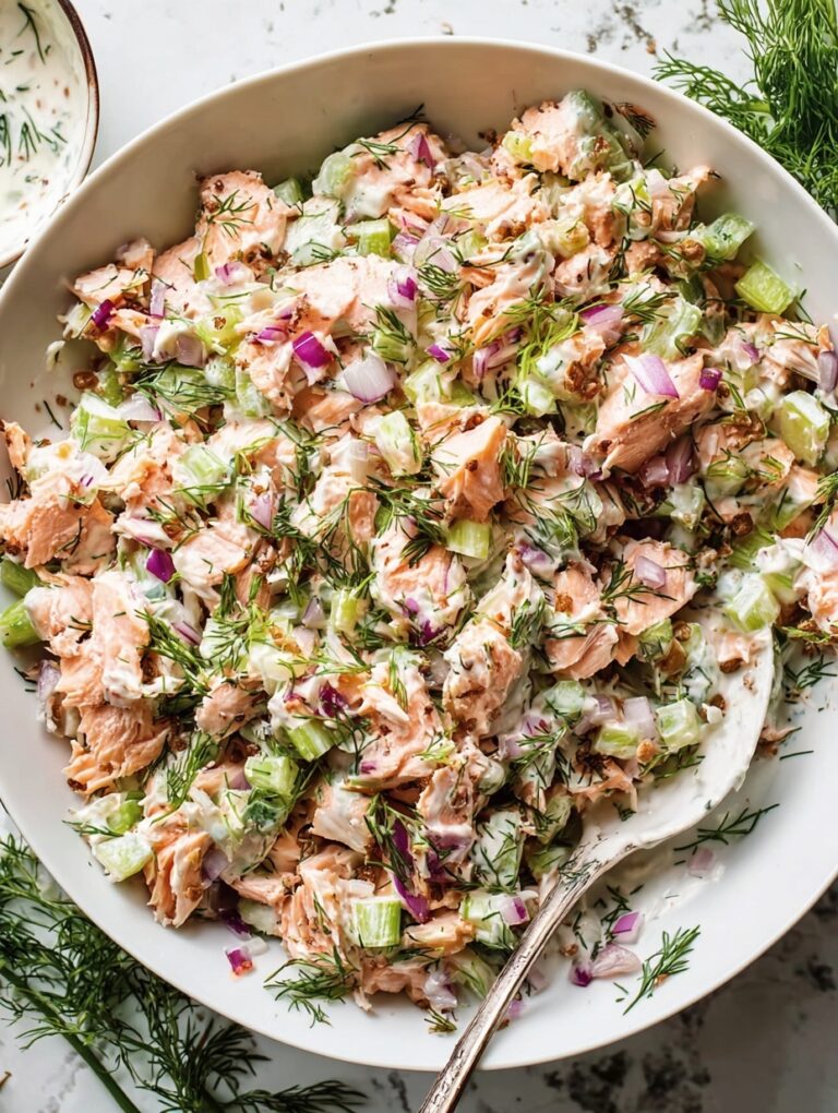 Smoked Paprika Salmon Salad with Lemon-Dill Dressing Recipe
