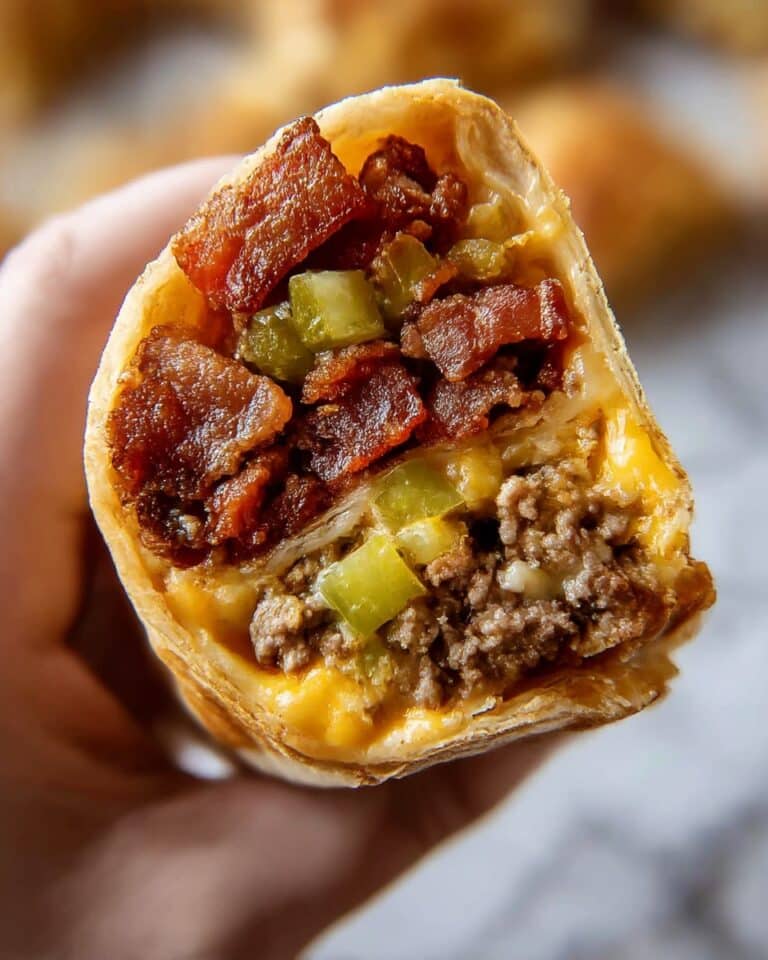 Bacon Jam Cheeseburger Egg Rolls Recipe