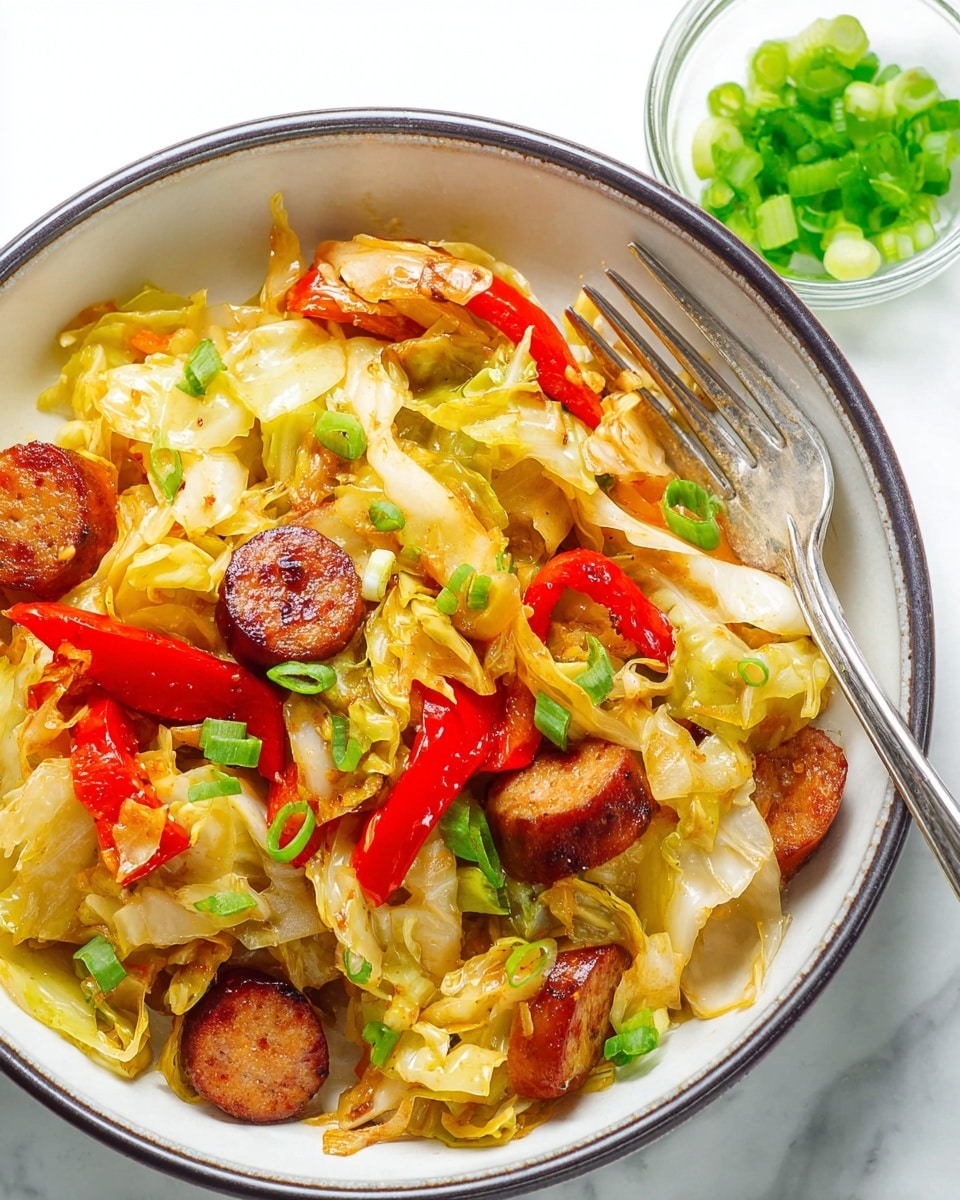 Cabbage and Sausage Skillet with Cajun Seasoning Recipe - Recipe Image