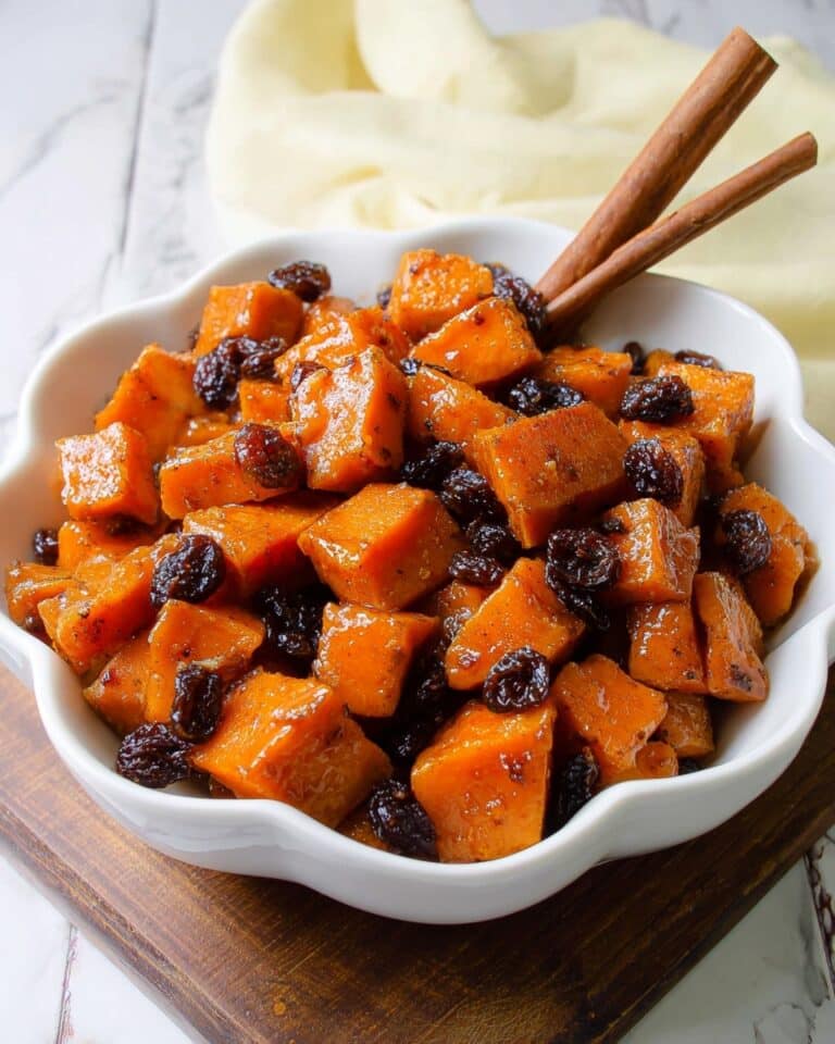 Honey Roasted Sweet Potatoes with Raisins and Spices Recipe