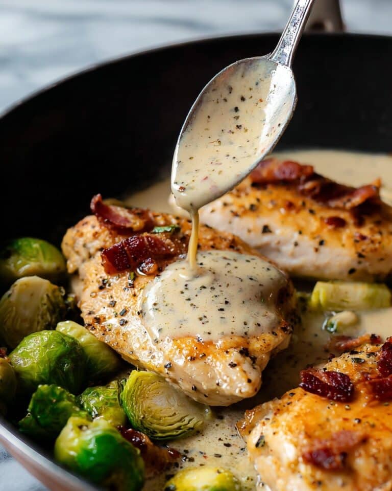 Creamy Chicken Brussels Skillet Recipe