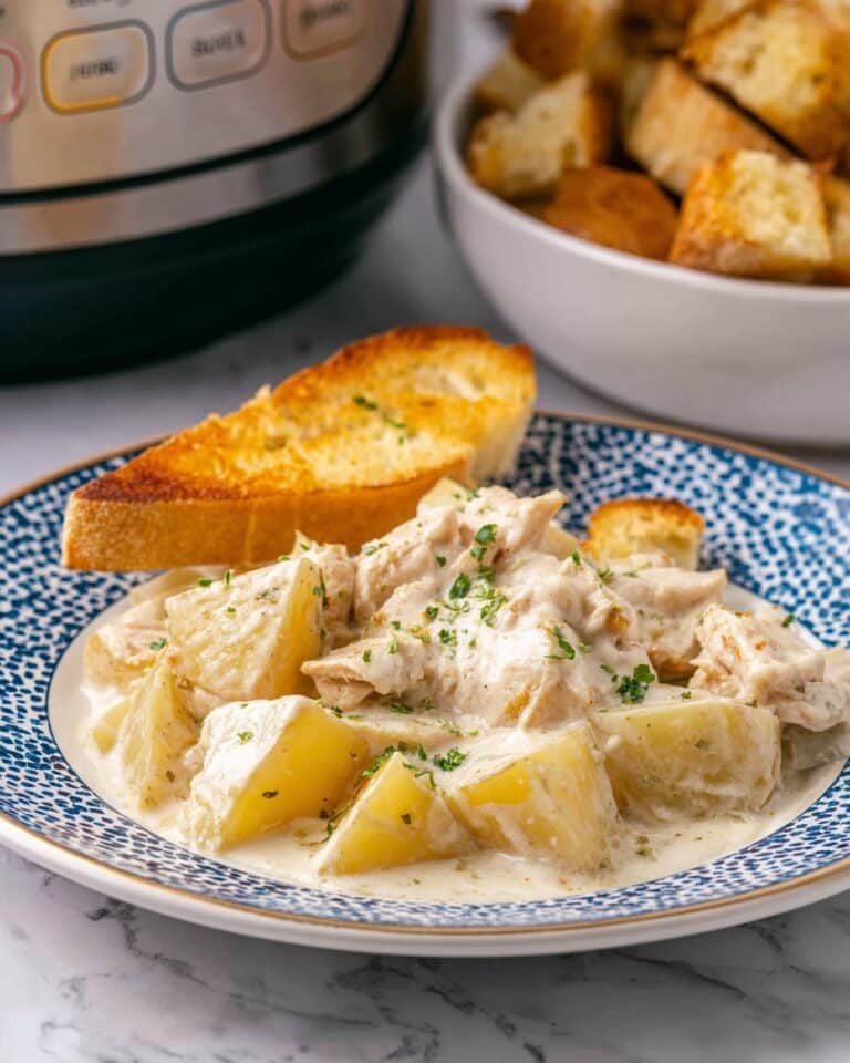 Slow Cooker Garlic Parmesan Chicken and Potatoes Recipe
