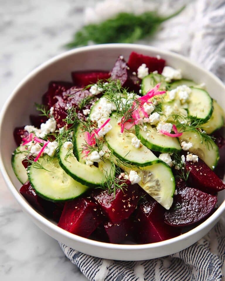 Beet Salad with Feta, Cucumber, and Dill Recipe
