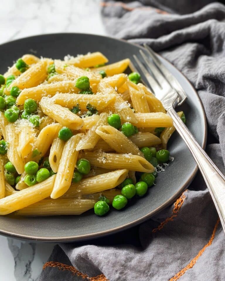 Penne and Peas (Pasta con i piselli) Recipe