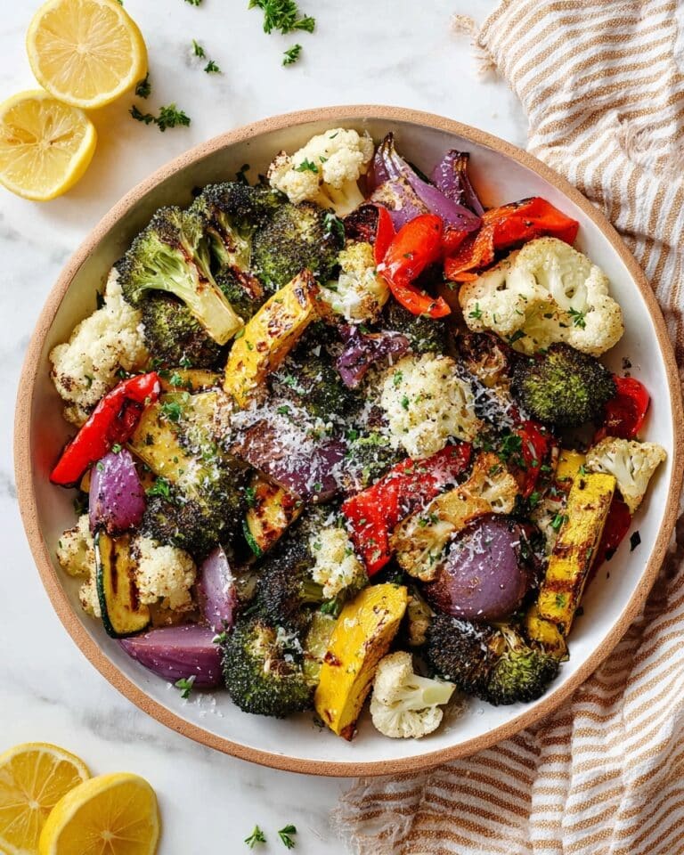 Air Fryer Vegetable Medley with Lemon and Parmesan Recipe