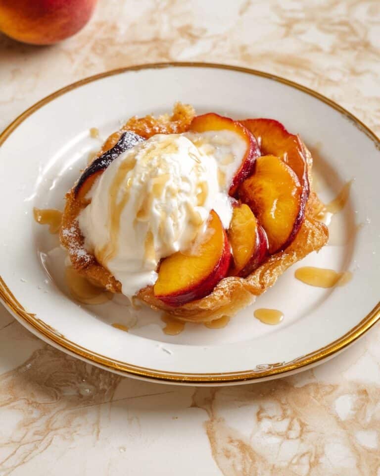Peach Galette with Cinnamon and Brown Sugar Recipe