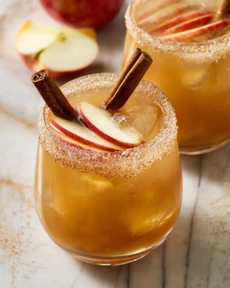 Apple Cider Margarita with Cinnamon Sugar Rim Recipe