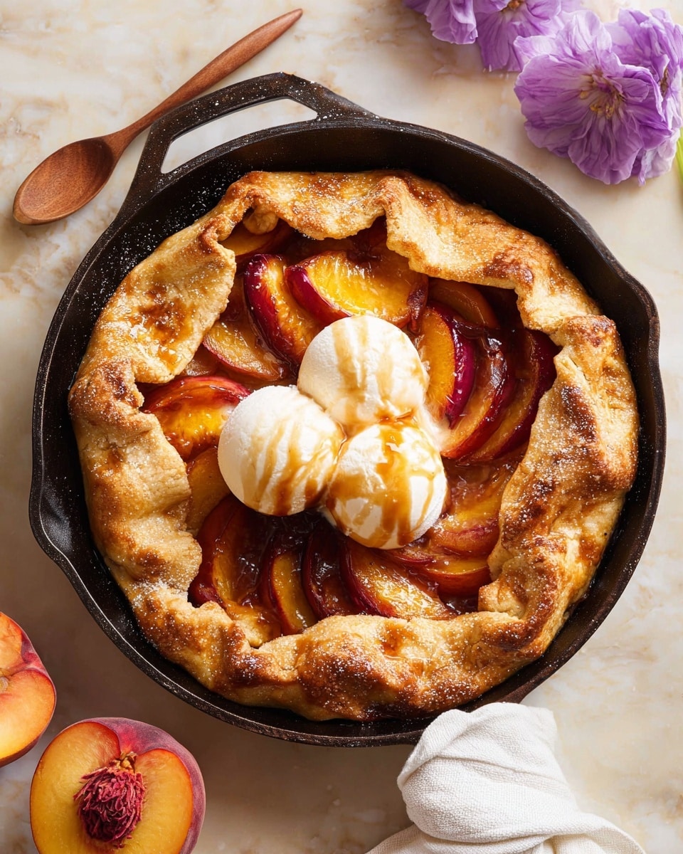 Peach Galette with Cinnamon and Brown Sugar Recipe - Recipe Image