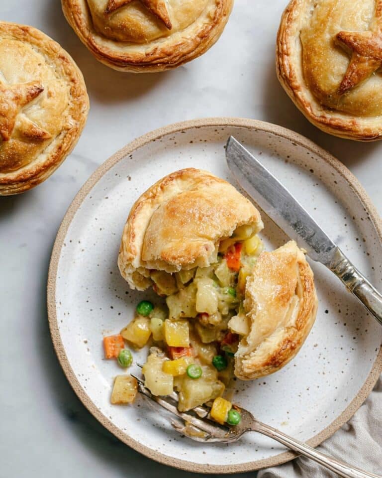Mini Vegan Pot Pies with Vegetables and Gravy Recipe