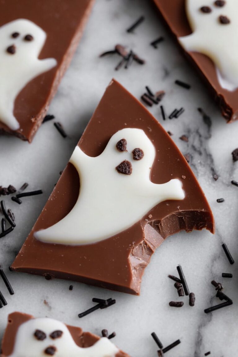 Halloween 3-Ingredient Ghost Bark Recipe