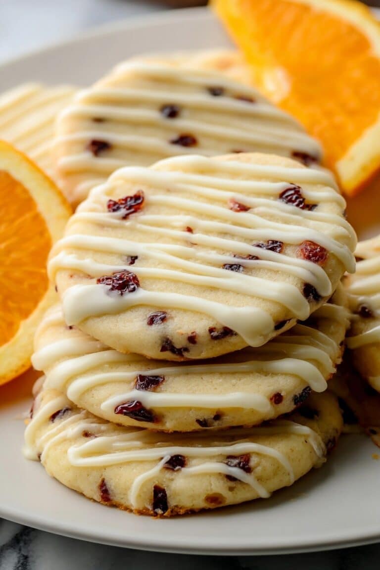 Orange Cranberry Shortbread Cookies Recipe