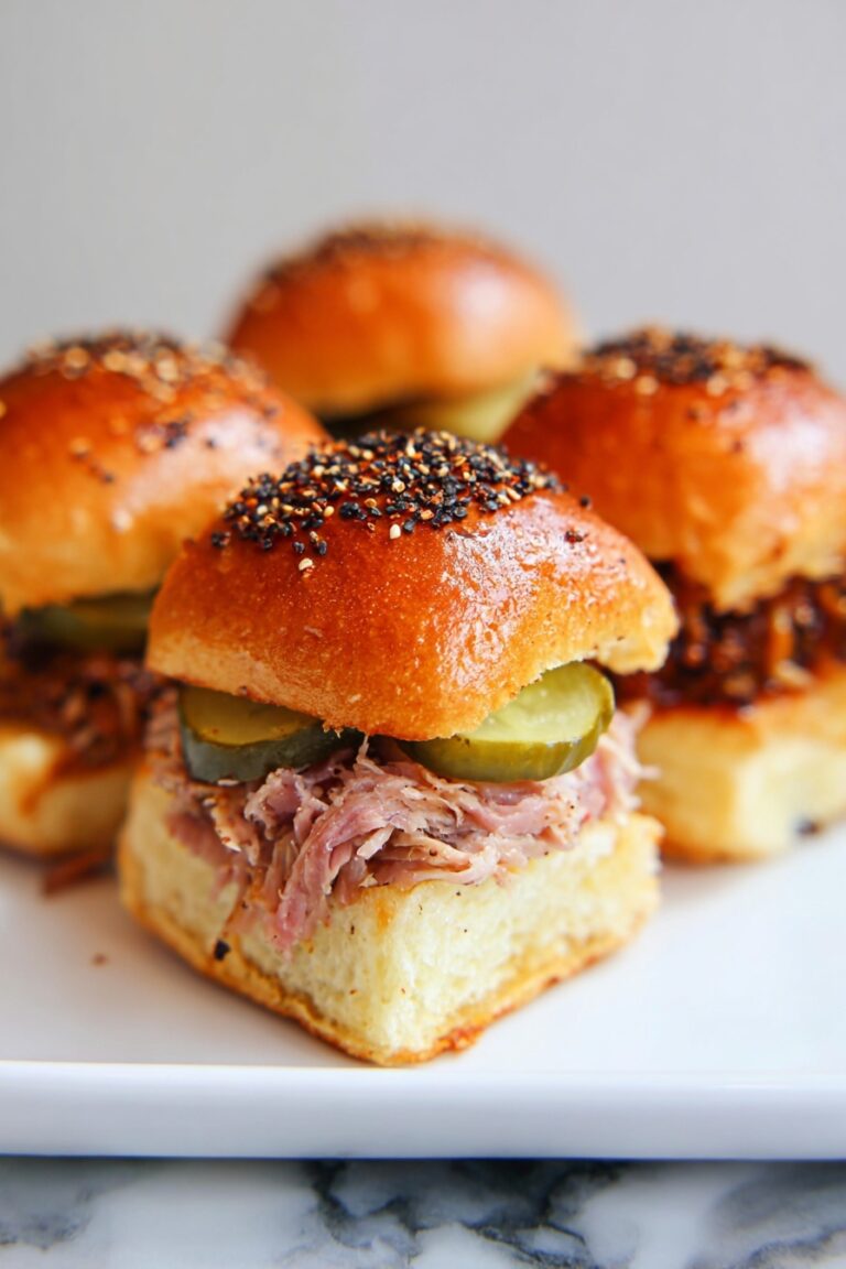 Cheesy Pulled Pork Cuban Sliders Recipe