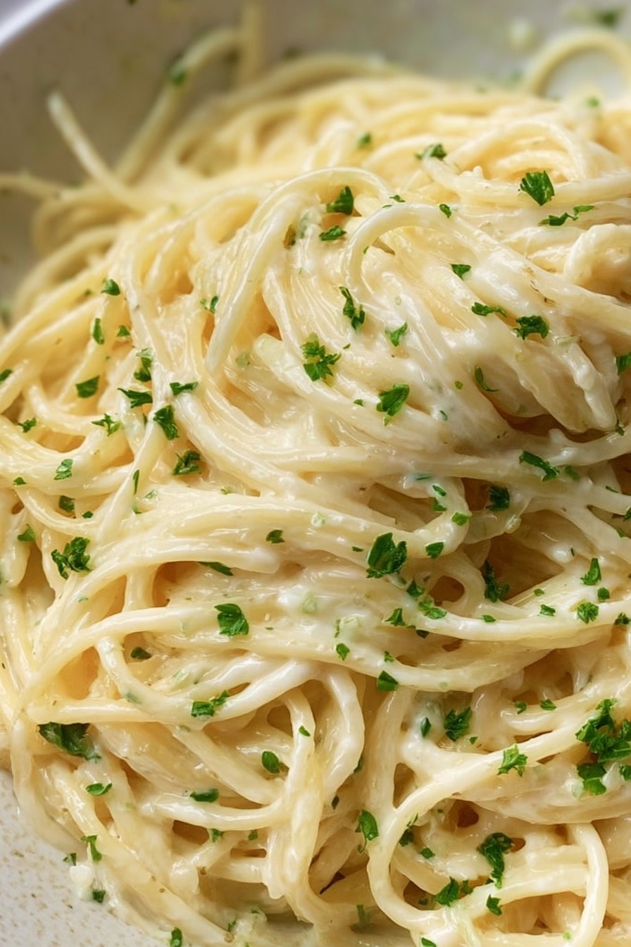 Garlic Parmesan Pasta Recipe - Serving Suggestion