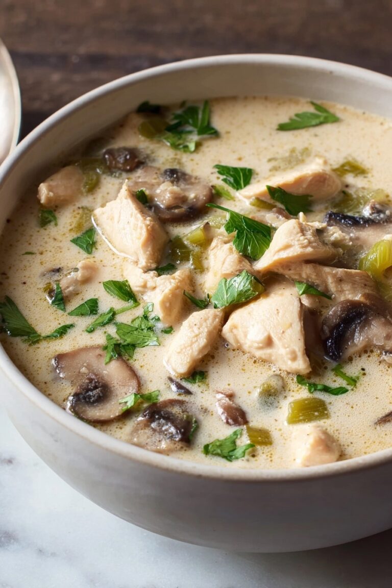 Creamy Chicken Mushroom Soup Recipe