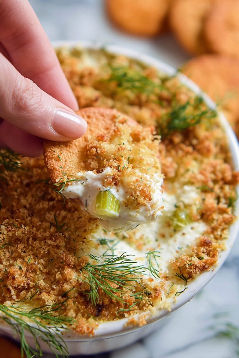 Creamy Pickle Dip with Toasted Panko Recipe