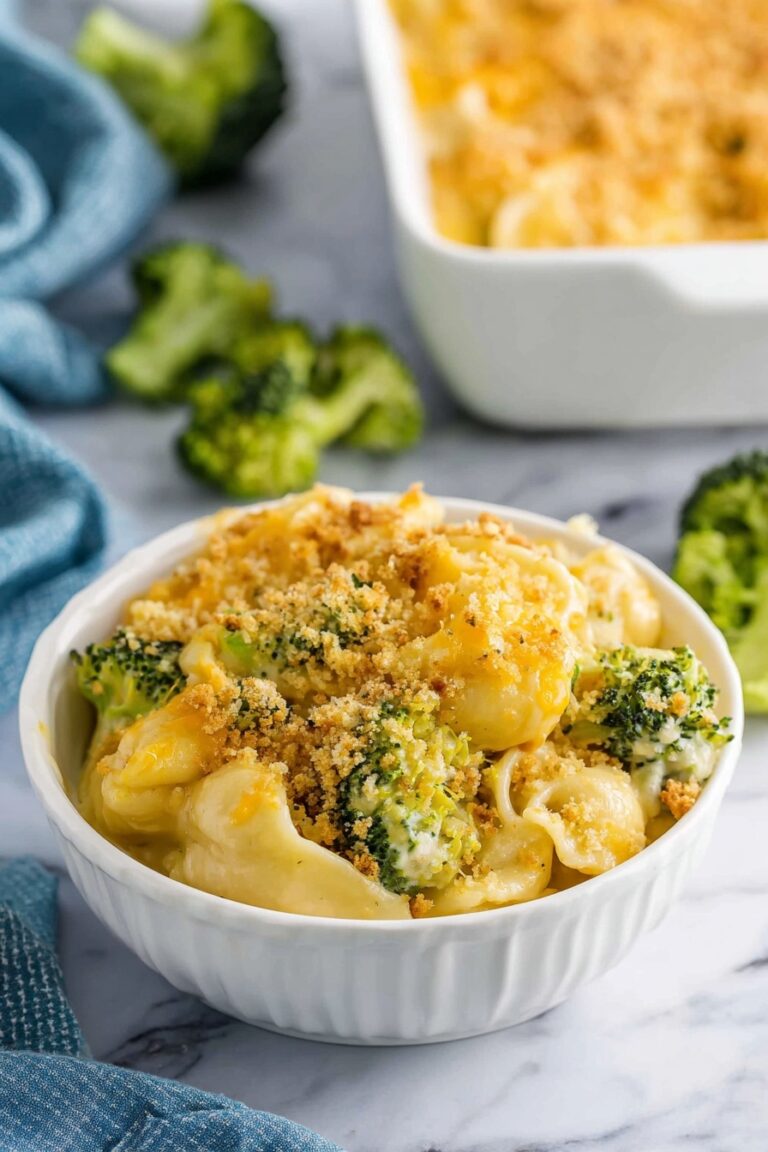 Baked Broccoli Mac and Cheese Recipe