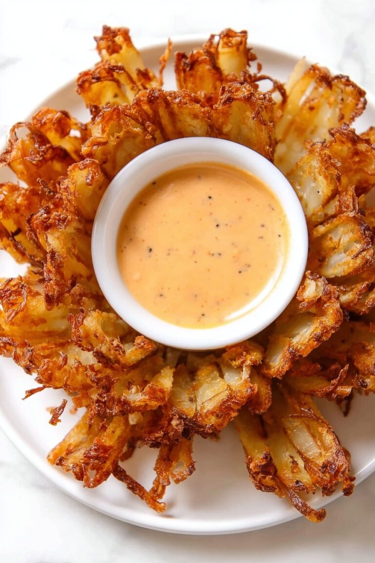 Crispy Blooming Onion with Dipping Sauce Recipe