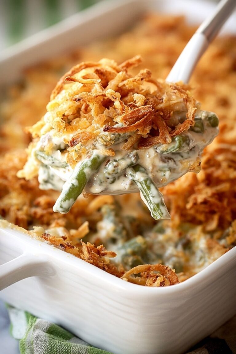 Green Bean Casserole with Bacon and Mushrooms Recipe