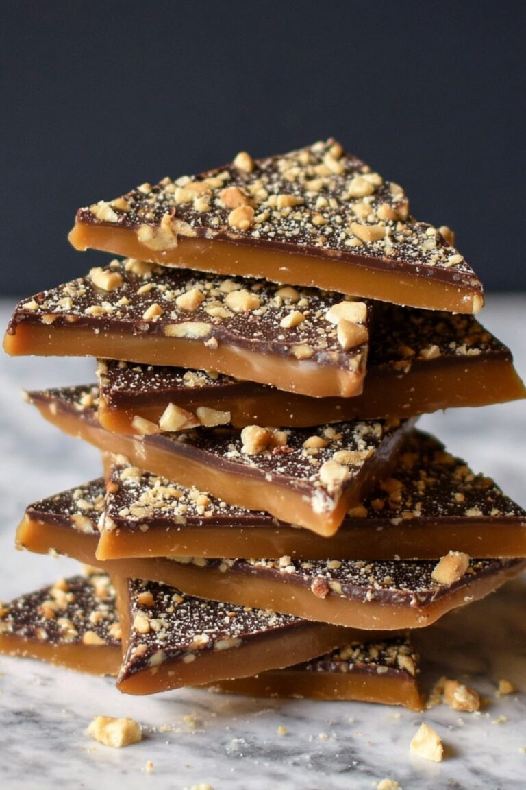 Easy English Toffee with Chocolate and Nuts Recipe