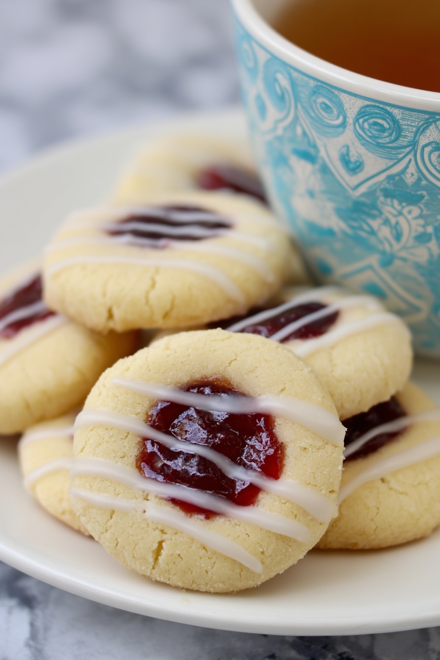 Raspberry Thumbprint Cookies Recipe - Serving Suggestion