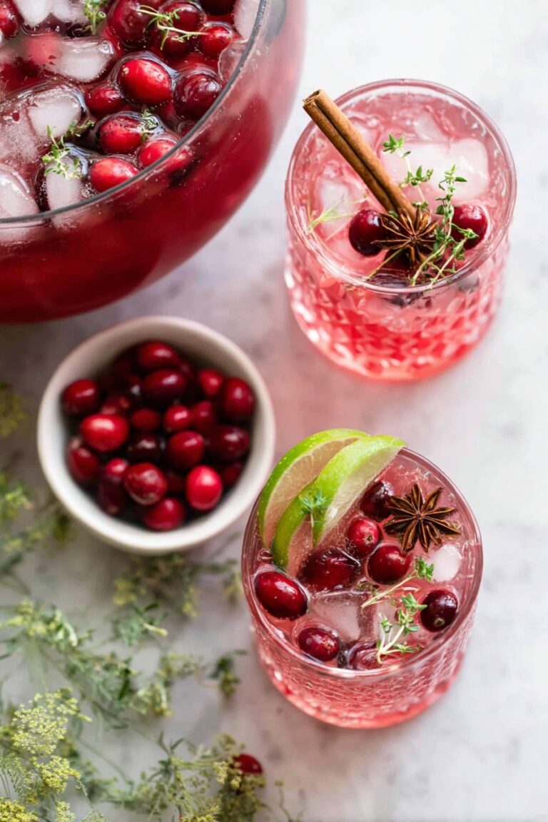 Festive Cranberry Lemonade Punch Recipe