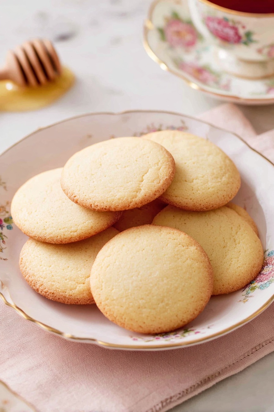 Soft Honey Cookies, honey cookies recipe, tender honey cookies, easy honey cookie recipe, homemade honey cookies - Flat lay of a small mound of all-purpose flour, a white ceramic bowl holding a pale yellow cube of unsalted butter, a small white bowl filled with golden honey, a small white bowl of granulated sugar, two large brown eggs with clean shells, and a small white bowl containing fine baking powder and baking soda powder placed side by side, all ingredients fresh and natural, arranged in perfect symmetry on a clean white marble surface, soft natural light, photo taken with an iPhone, professional food photography style, fresh ingredients, white ceramic bowls, no bottles, no duplicates, no utensils, no packaging --ar 2:3 --v 7 --p m7354615311229779997