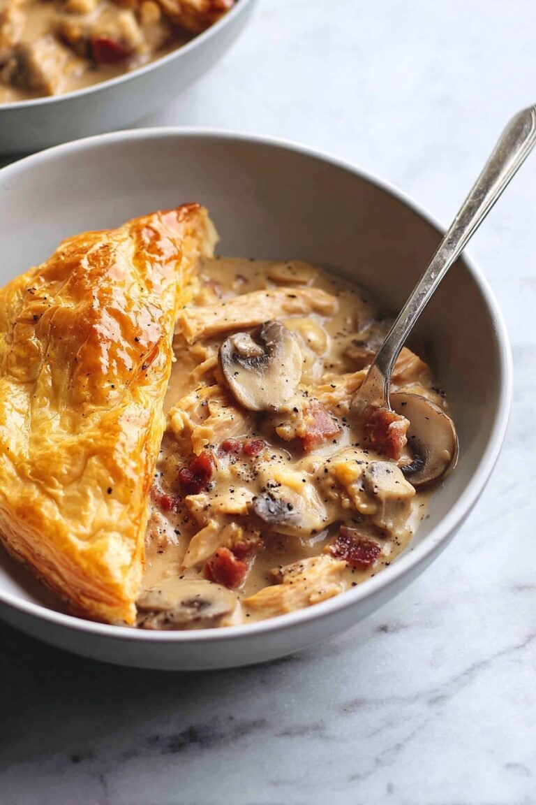 Chicken and Mushroom Puff Pastry Pie Recipe