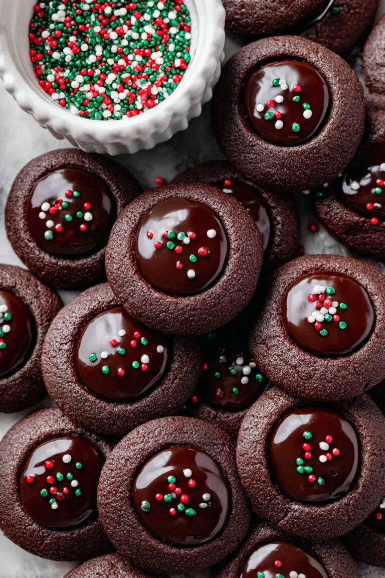 Chocolate Thumbprint Cookies with Ganache Recipe