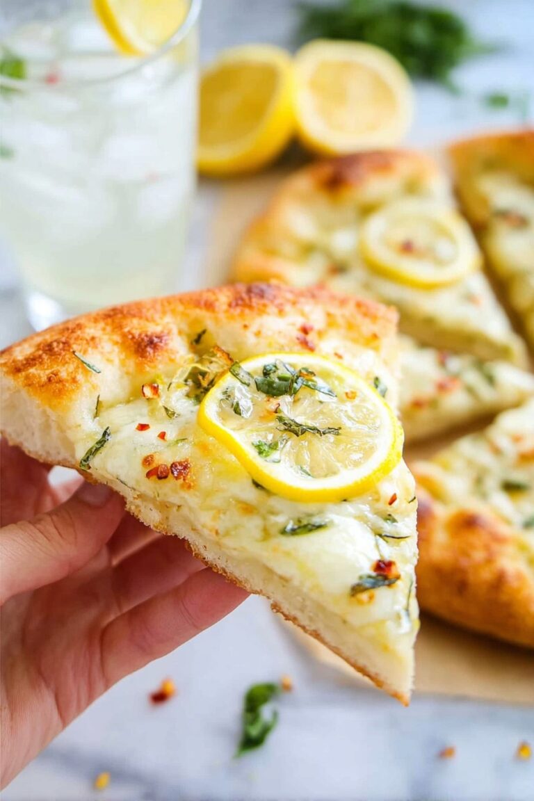Lemon Pizza with Fresh Mozzarella Recipe
