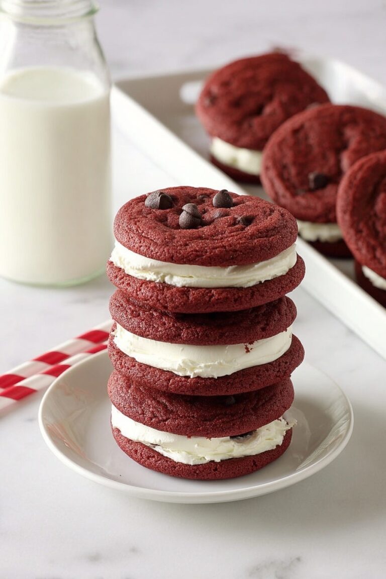Red Velvet Sandwich Cookies with Cream Cheese Frosting Recipe
