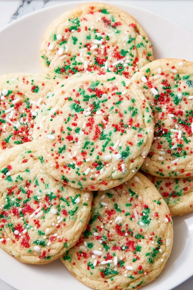 No-Roll Christmas Sprinkle Cookies Recipe
