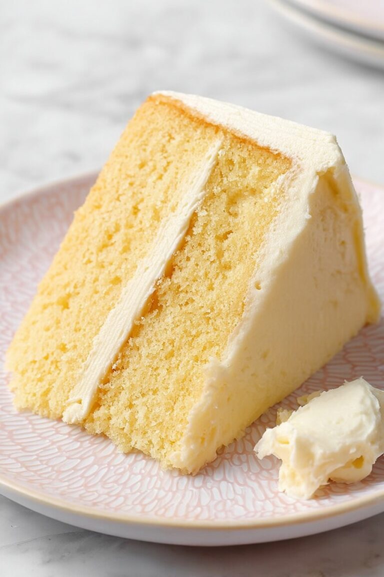 Vanilla Cake with Buttercream Frosting Recipe