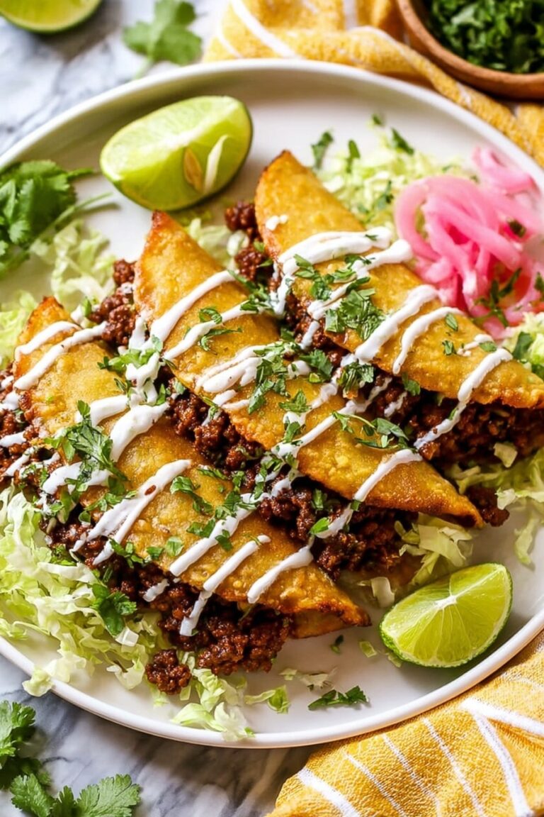 Crispy Baked Beef Tacos with Chipotle Crema Recipe