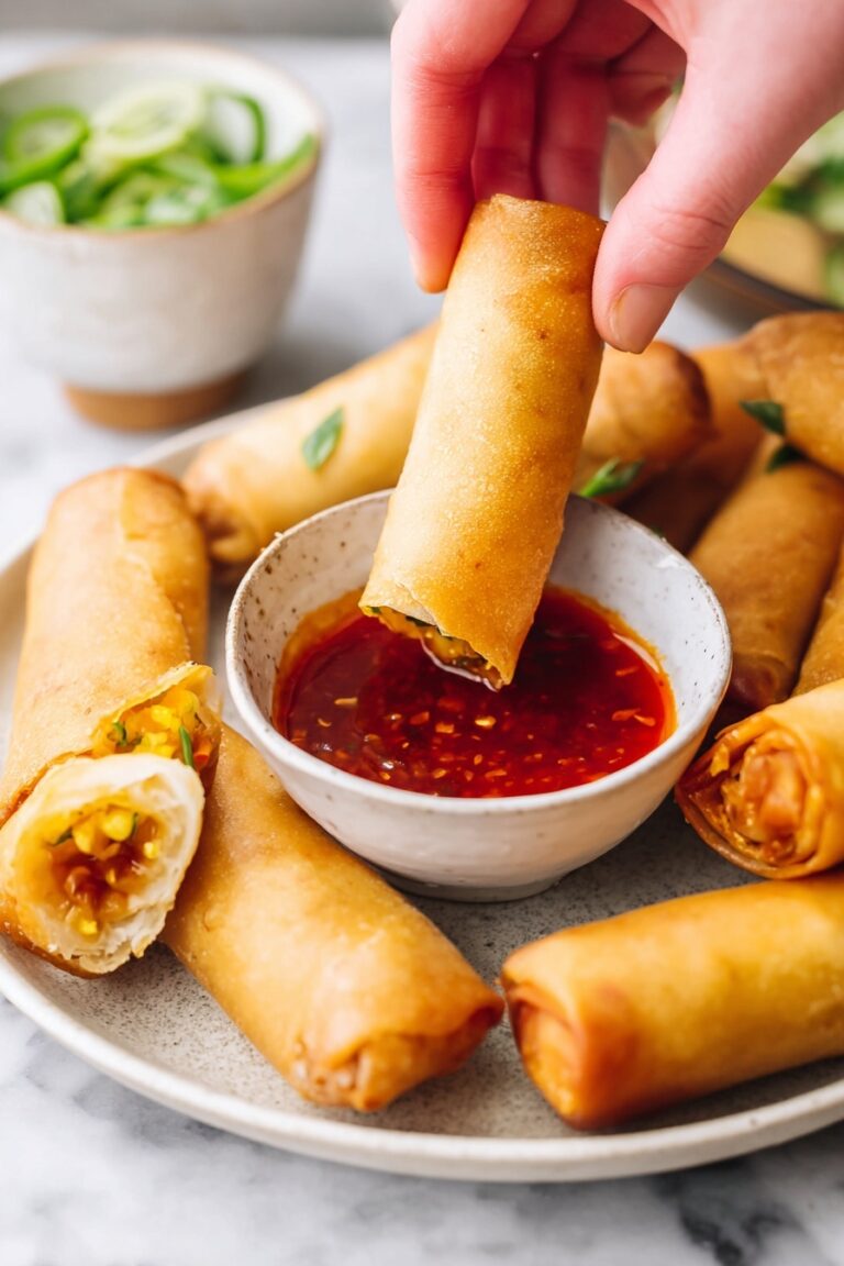 Vegetable Spring Rolls with Crispy Wrapper Recipe