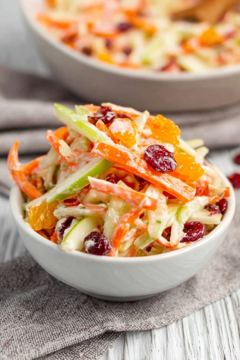 Carrot Apple Salad with Cranberries and Mandarins Recipe