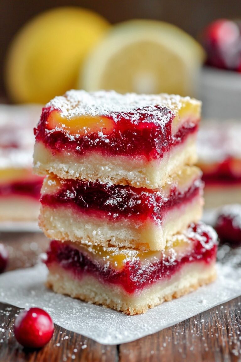 Cranberry Lemon Bars Recipe