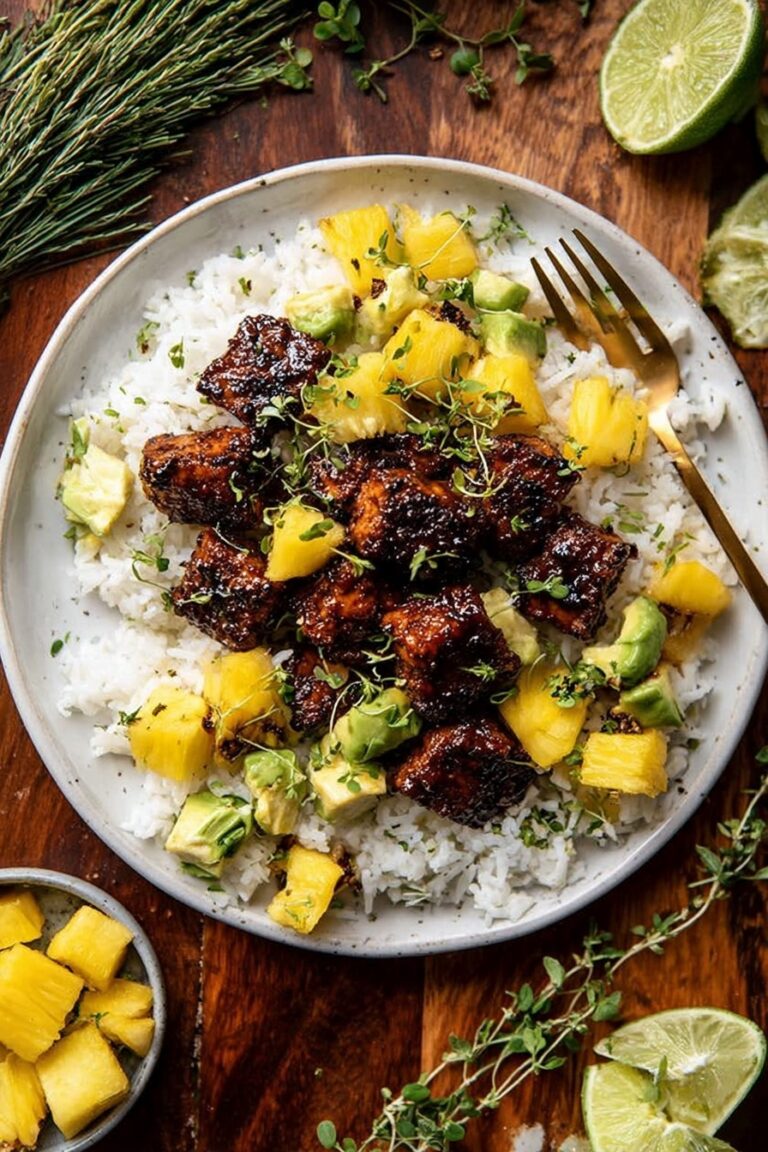 Quick Pineapple Chicken with Coconut Rice Recipe