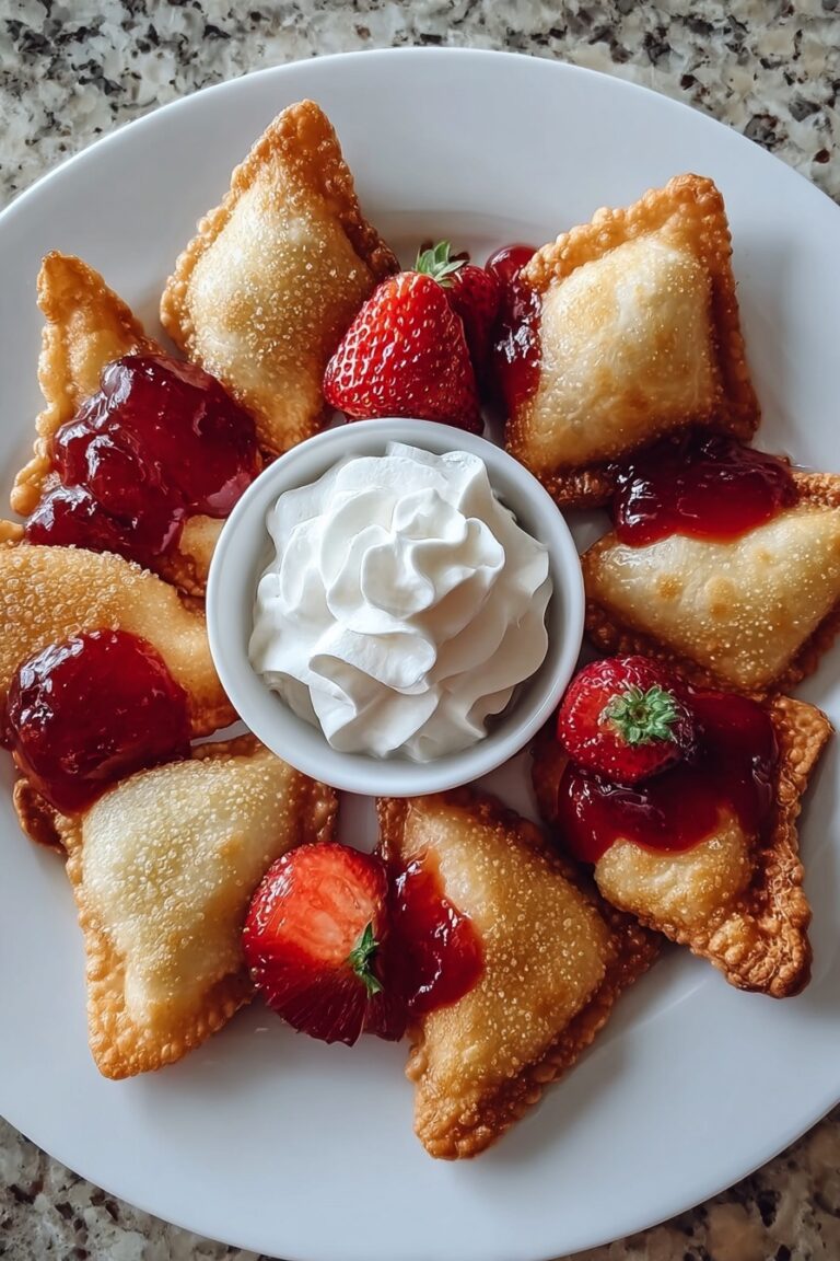 Crispy Strawberry Cheesecake Wonton Bites Recipe