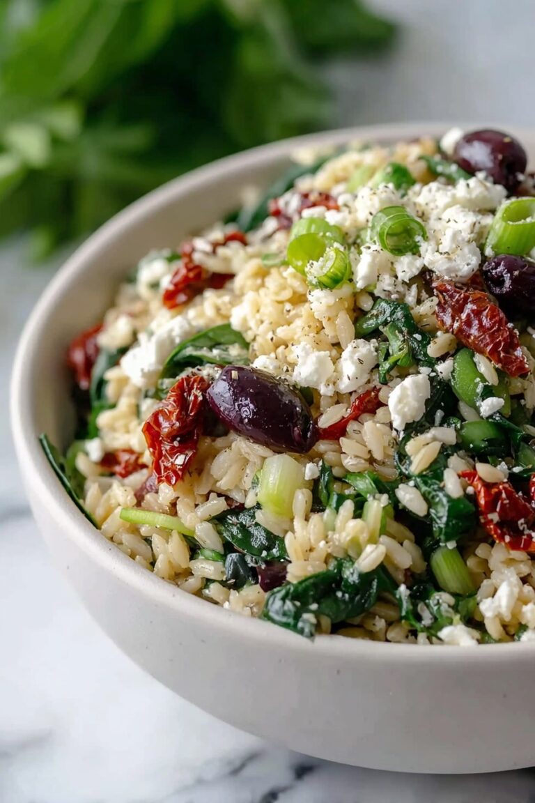 Orzo Pasta Salad with Feta and Sun-Dried Tomatoes Recipe