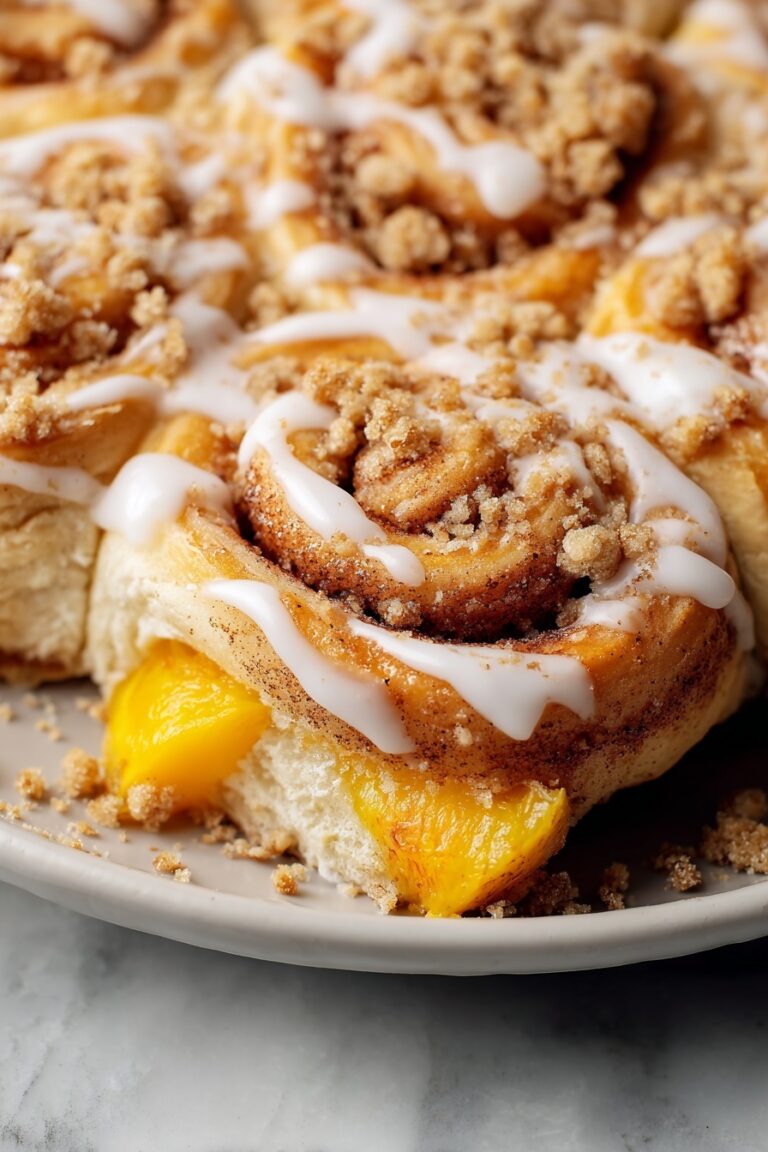 Peach Cinnamon Rolls Recipe