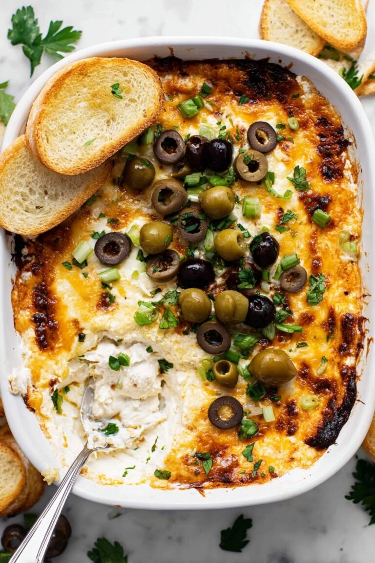 Cheesy Olive Dip Recipe