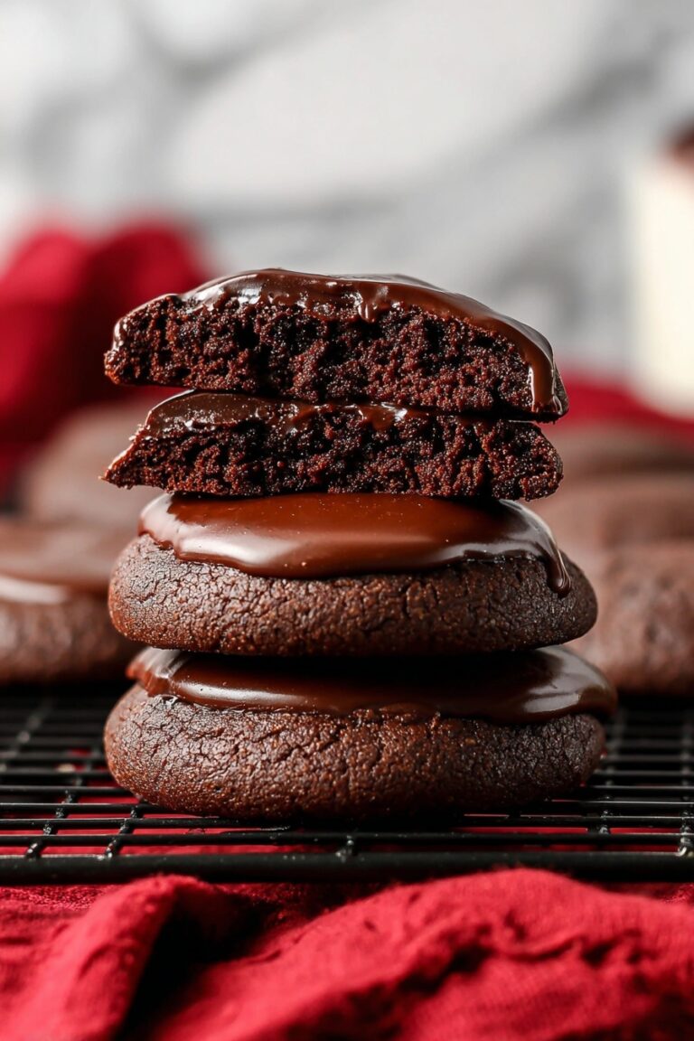 Devil’s Food Cookies with Chocolate Ganache Recipe