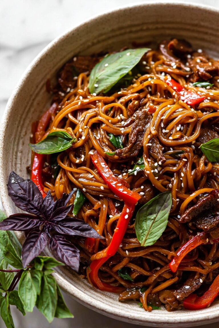 20-Minute Korean Beef Sesame Noodles Recipe