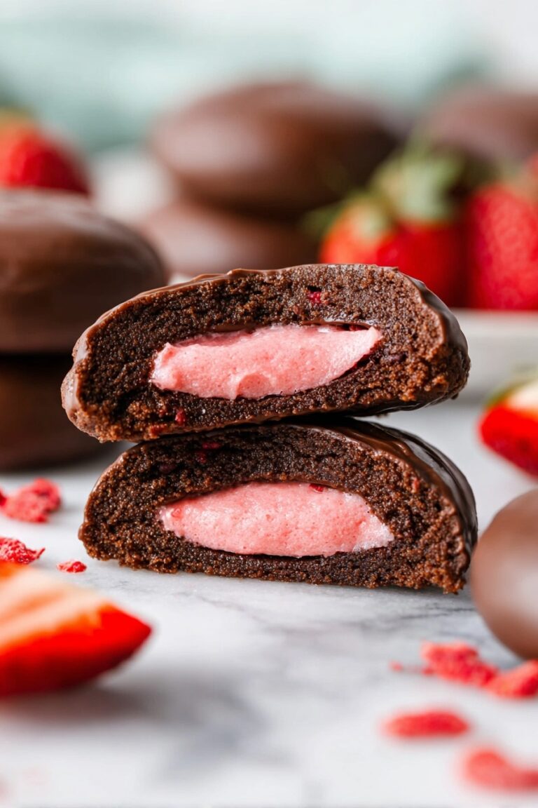 Chocolate Strawberry Filled Cookies Recipe