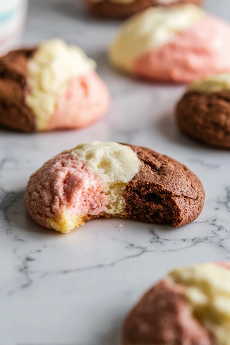 Neapolitan Cookie Recipe with Vanilla Chocolate Strawberry Recipe